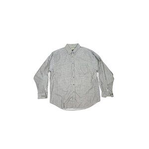 Naturalife Men's Tan Checkered Corduroy Long Sleeve Button Down Shirt - Size L